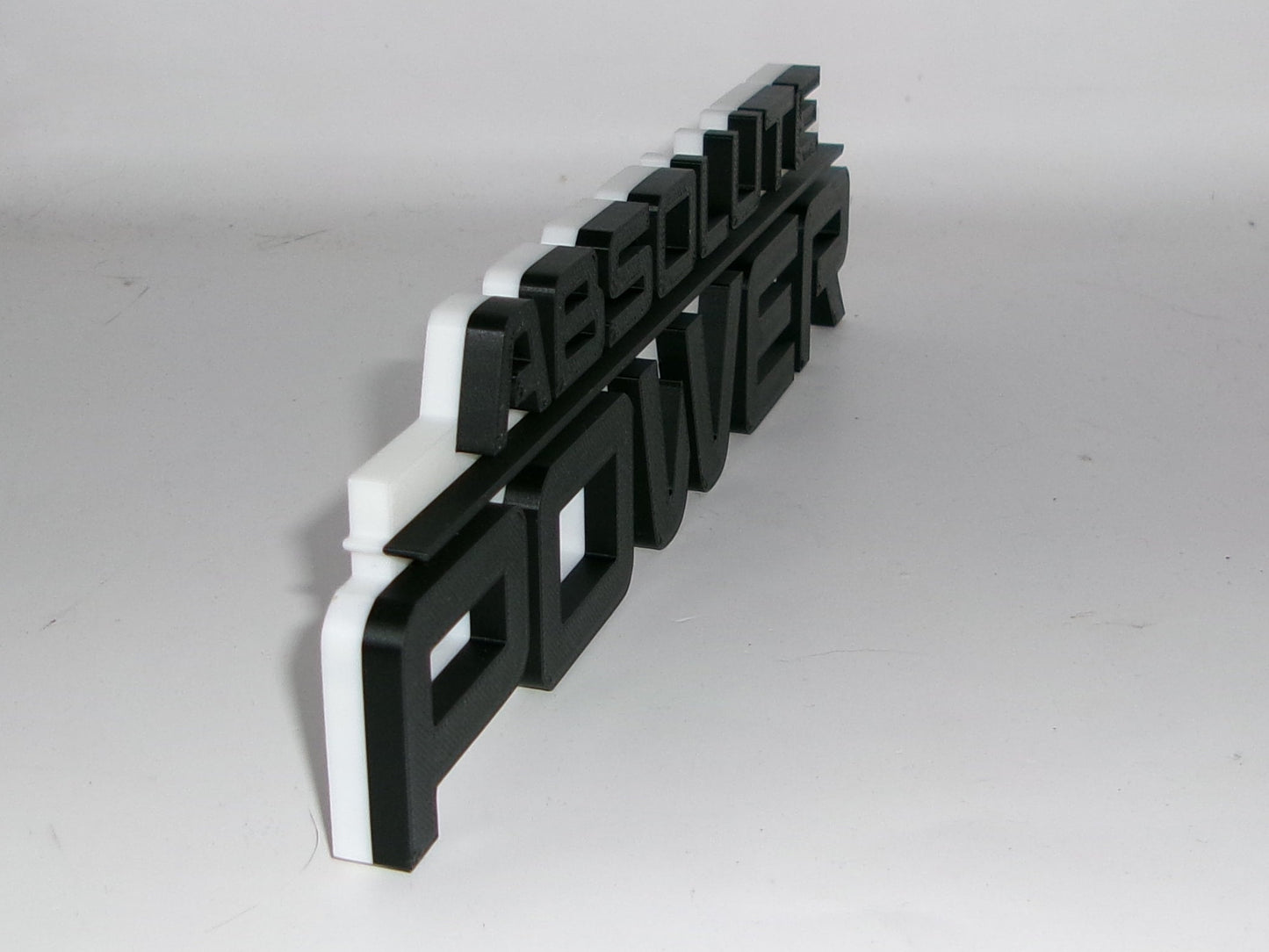 Absolute Power Large 10 in 3D printed Logo Sign Wall Desk Shelf Art