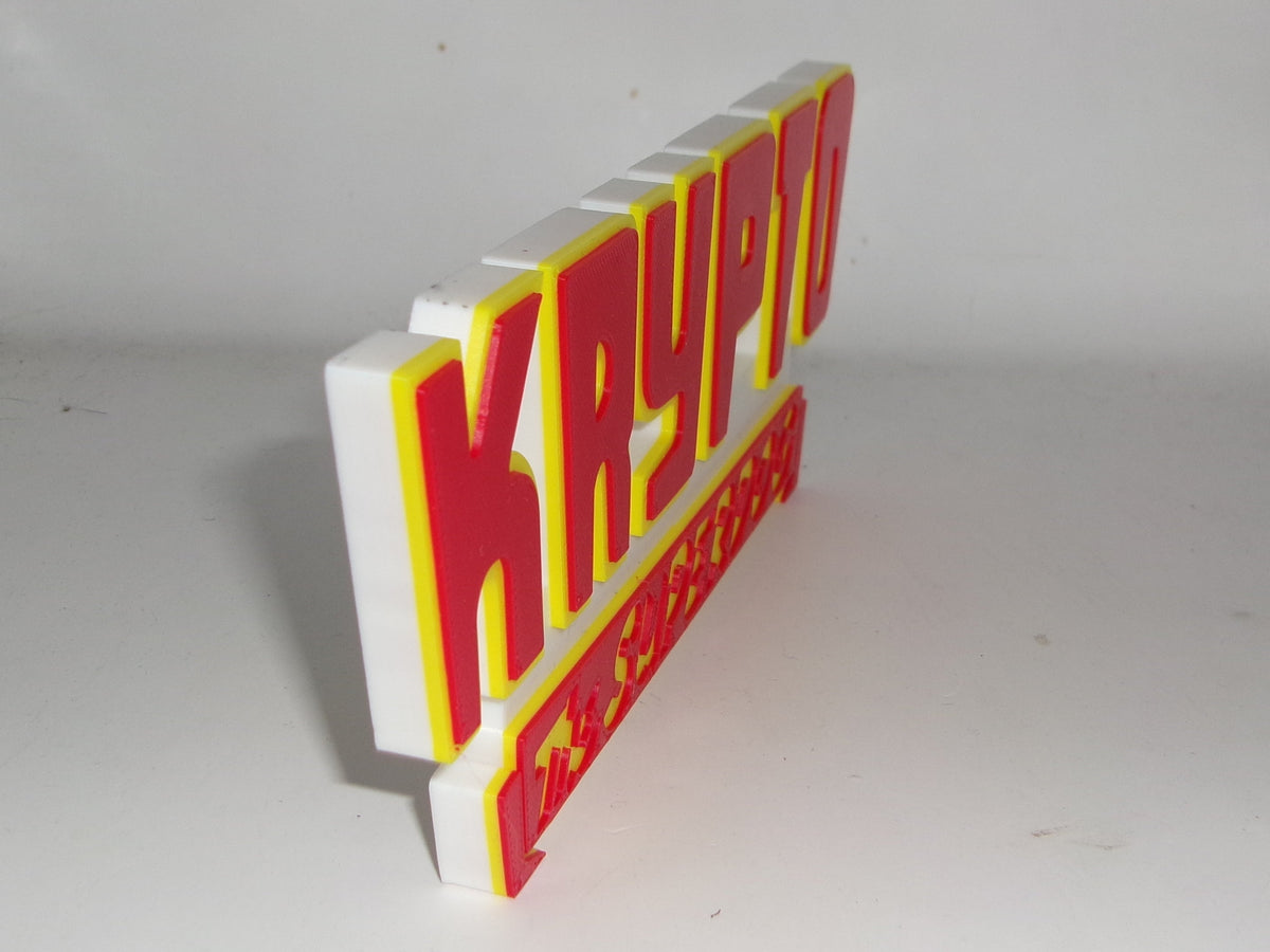 Krypto The Superdog 3D printed Logo Sign Wall Desk Shelf Art