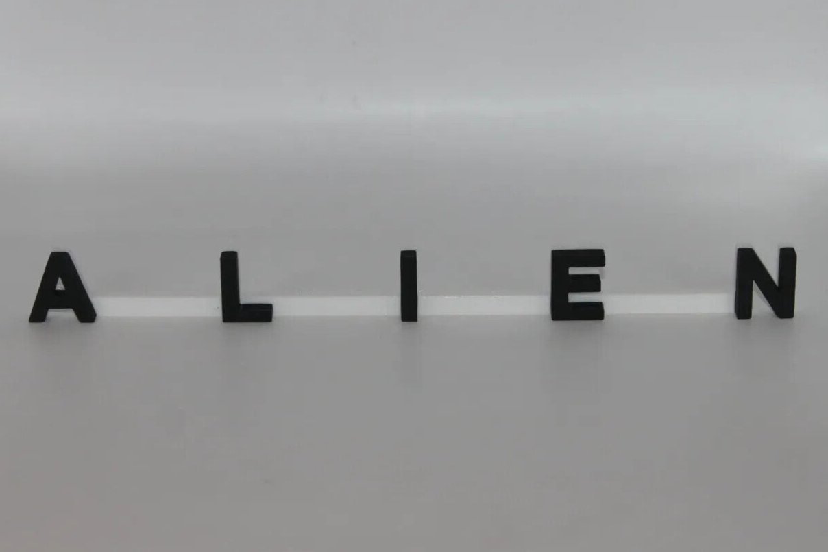 Alien 3D printed Logo Art