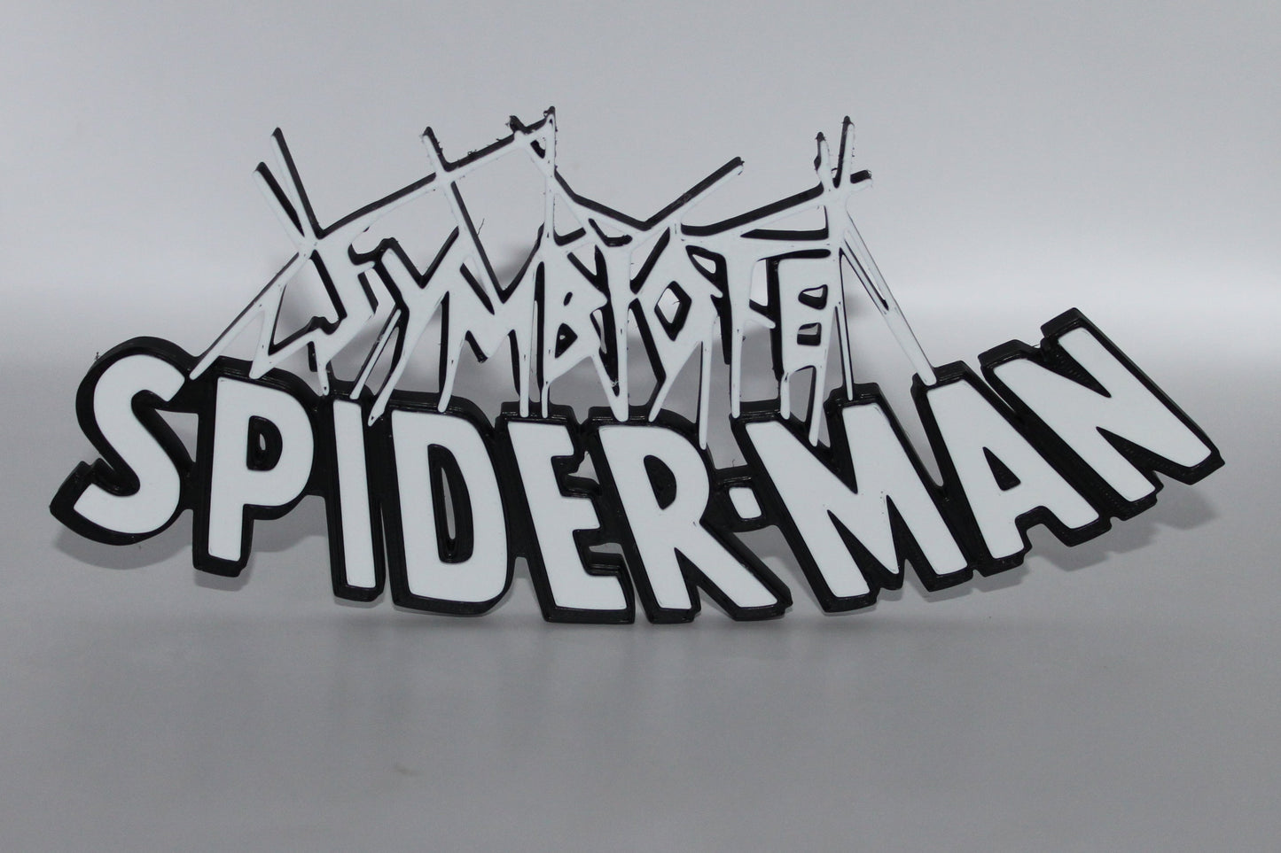 Symbiote Spider-Man, 3D printed Logo Sign Wall Desk Shelf Art