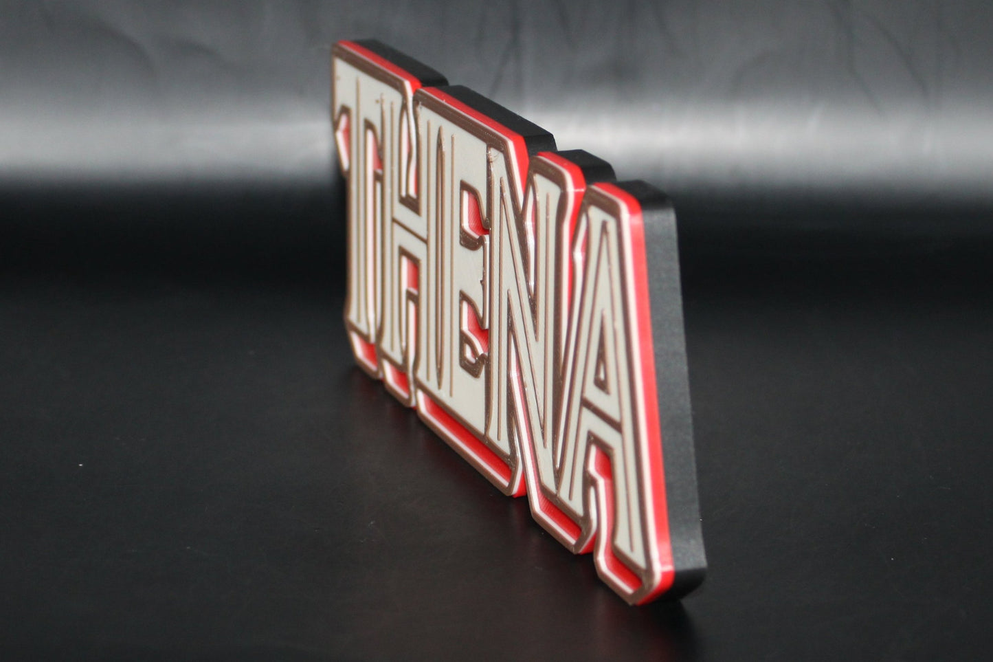Thena 3D printed Logo Sign Wall Desk Shelf Art