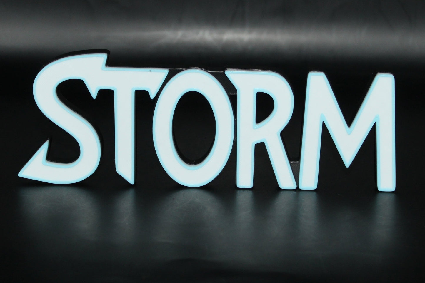 Storm 3D printed Logo Sign Wall Desk Shelf Art
