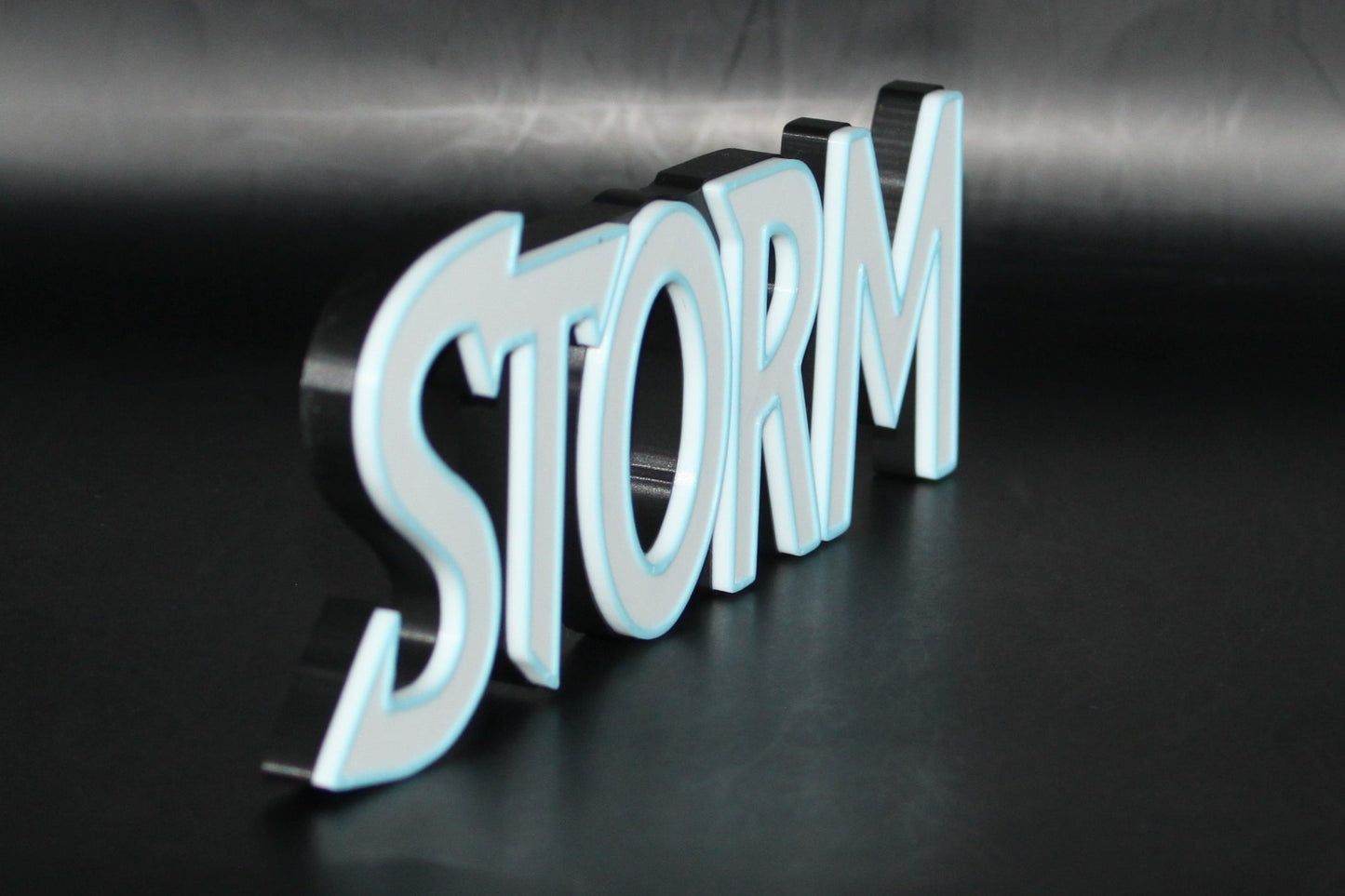 Storm 3D printed Logo Sign Wall Desk Shelf Art