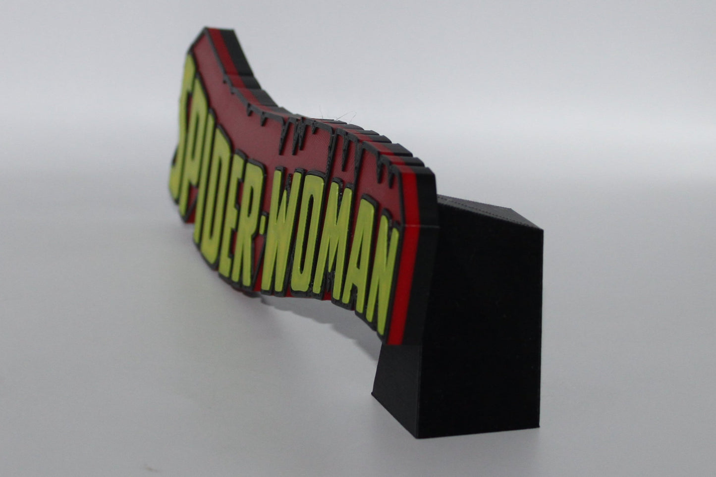 Spider-Woman 3D printed Logo Sign Wall Desk Shelf Art