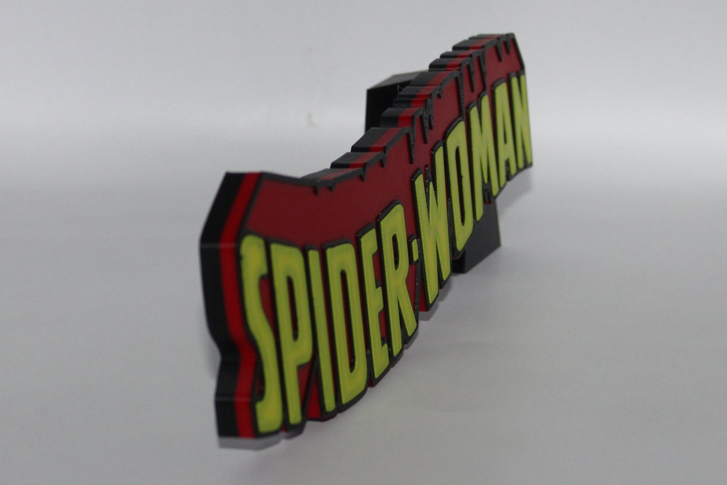 Spider-Woman 3D printed Logo Sign Wall Desk Shelf Art