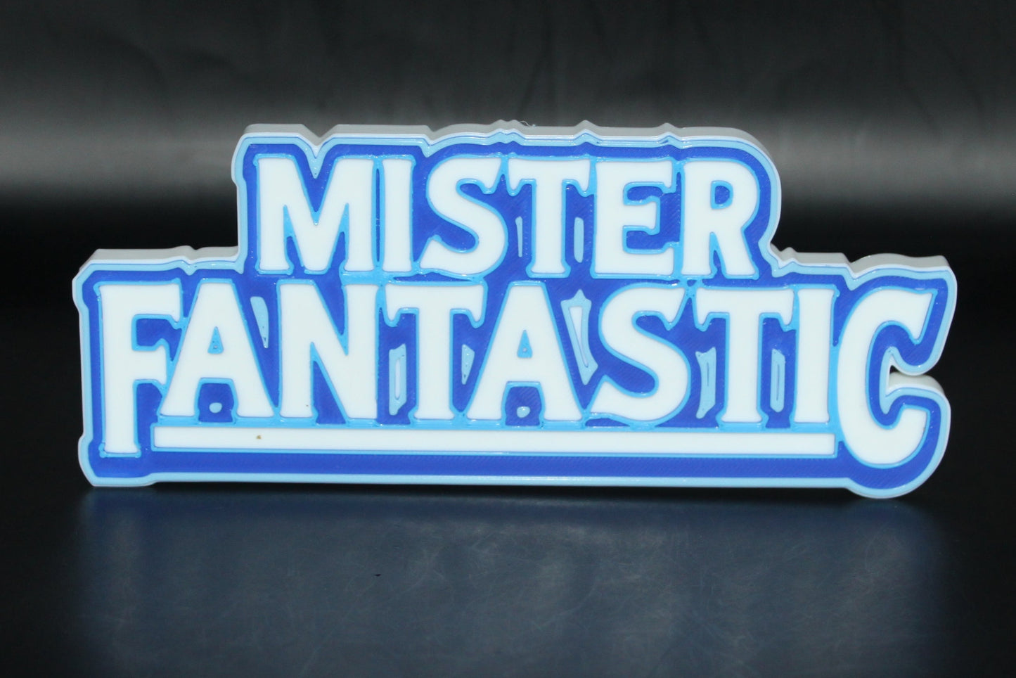 Mister Fantastic 3D printed Logo Sign Wall Desk Shelf Art
