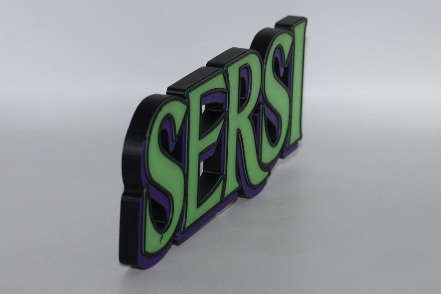 Sersi 3D printed Logo Sign Wall Desk Shelf Art