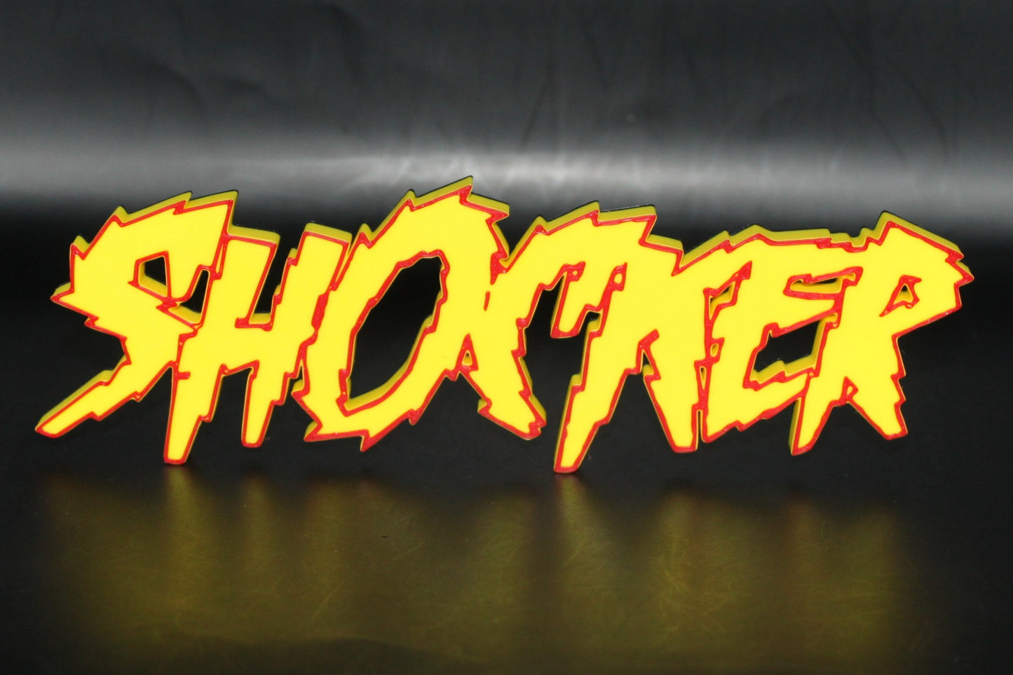 Shocker 3D printed Logo Sign Wall Desk Shelf Art