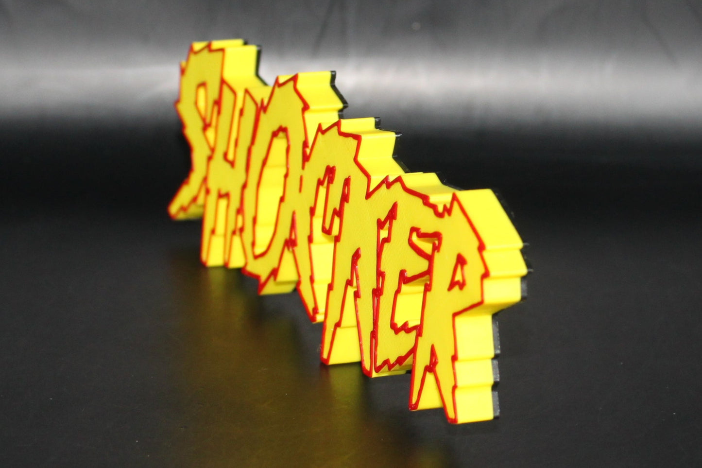 Shocker 3D printed Logo Sign Wall Desk Shelf Art