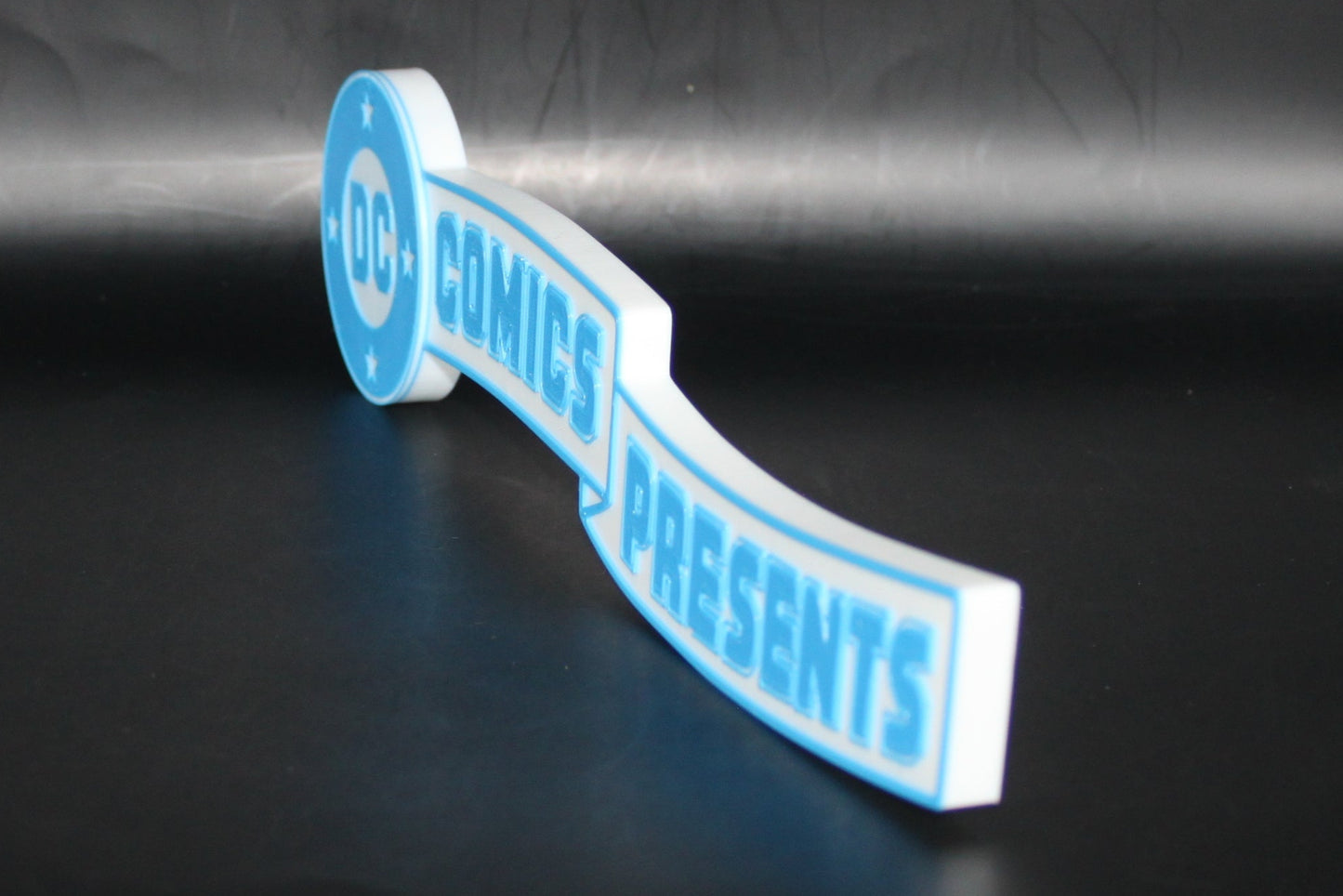 DC Comics Presents 3D printed Logo Sign Wall Desk Shelf Art