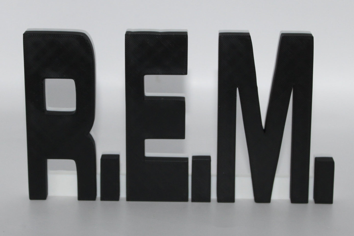 R.E.M. 3D printed Logo Sign Wall Desk Shelf Art