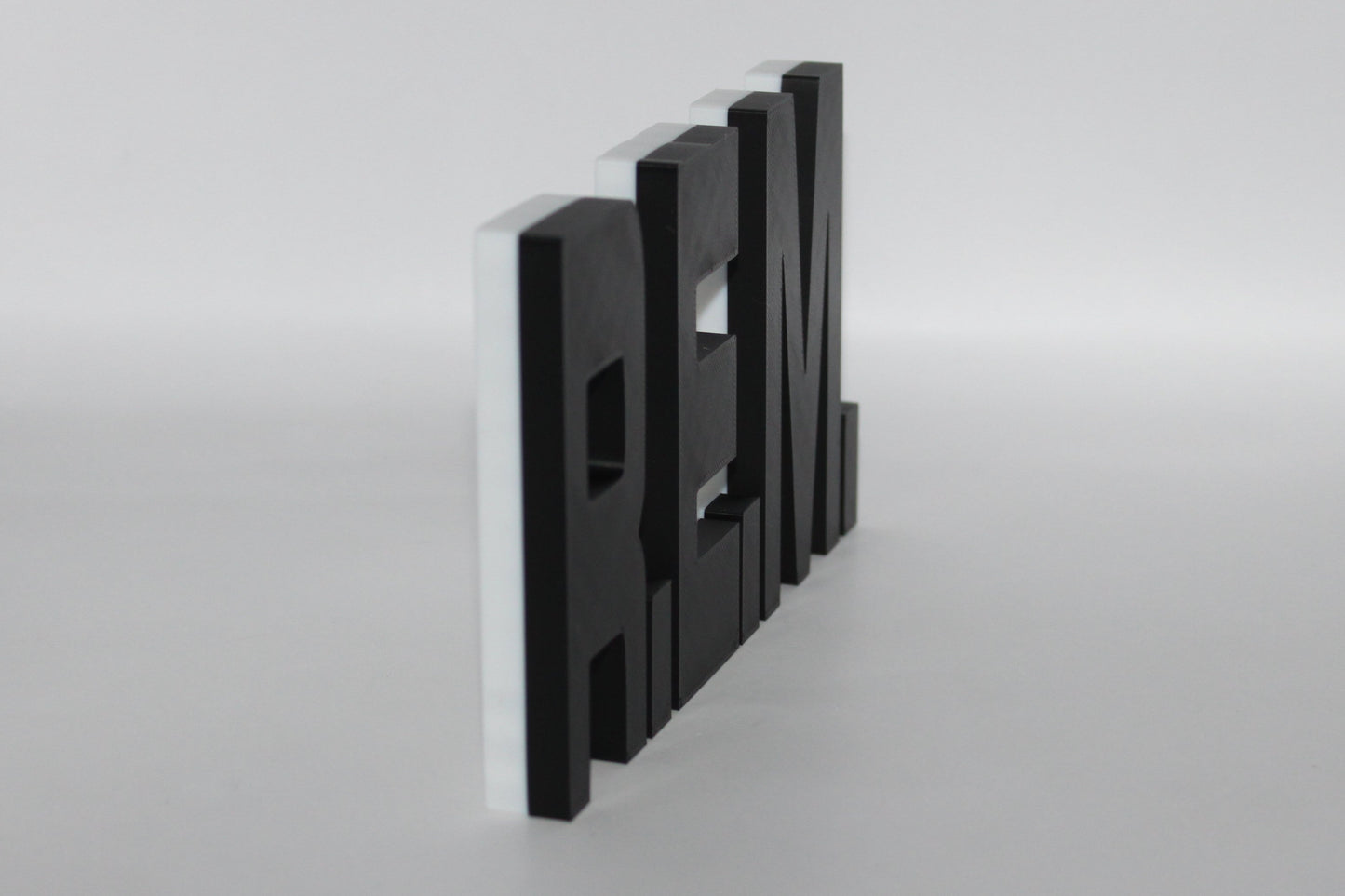 R.E.M. 3D printed Logo Sign Wall Desk Shelf Art