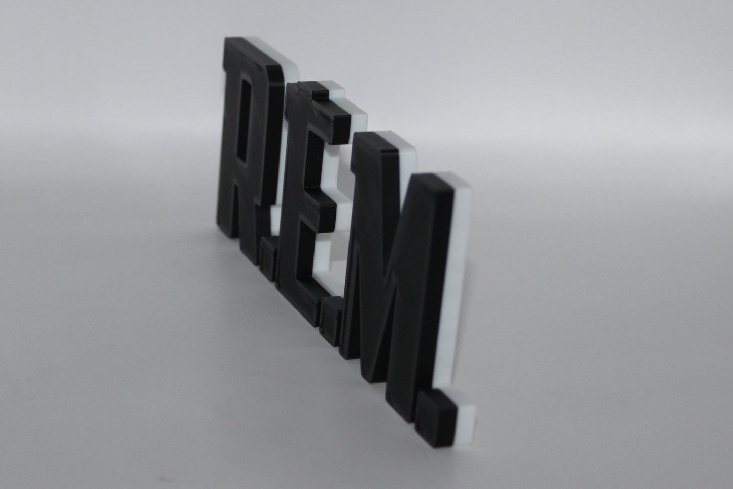 R.E.M. 3D printed Logo Sign Wall Desk Shelf Art