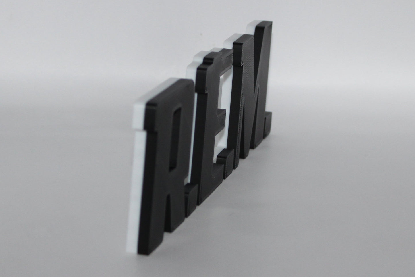 R.E.M. 3D printed Logo Sign Wall Desk Shelf Art