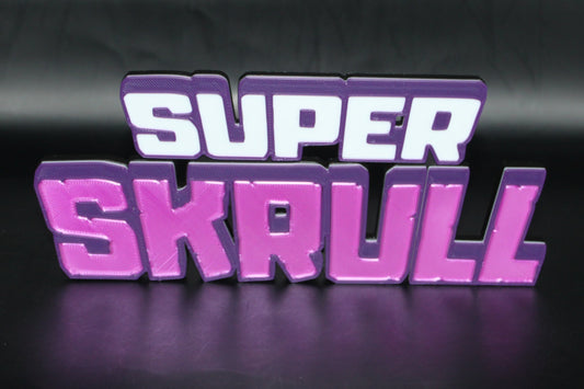 Super Skrull 3D printed Logo Sign Wall Desk Shelf Art