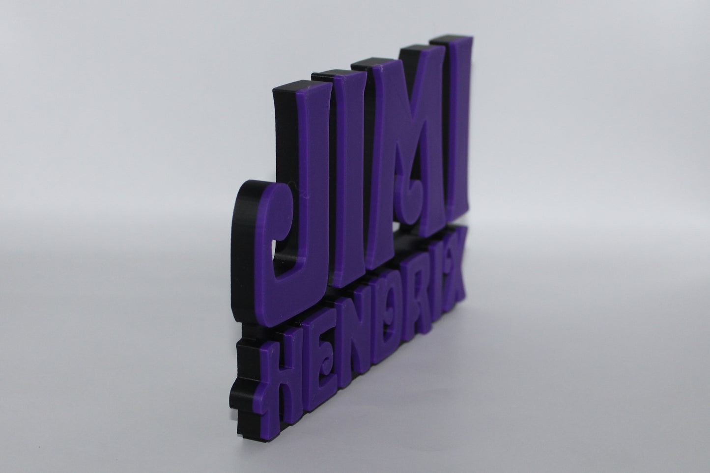 Jimi Hendrix 3D printed Logo Sign Wall Desk Shelf Art