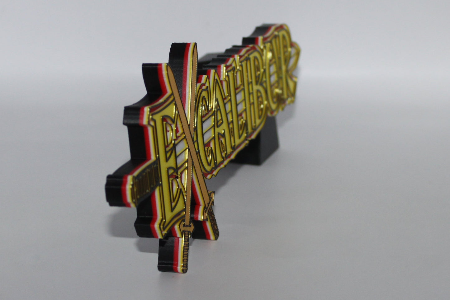 Excalibur 3D printed Logo Sign Wall Desk Shelf Art