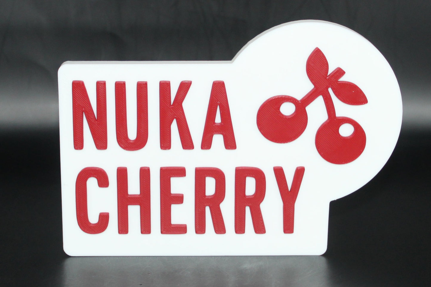 Nuka Cherry 3D printed Logo Sign Wall Desk Shelf Art