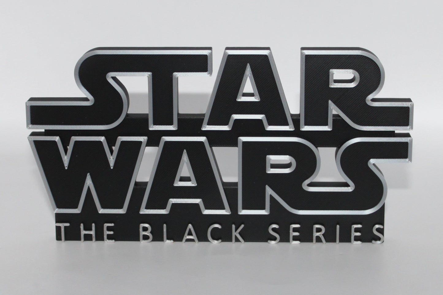 Star Wars The Black Series 3D printed Logo Sign Wall Desk Shelf Art
