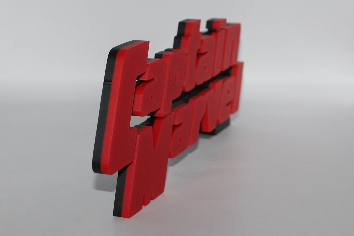Captain Marvel - Shazam - DC - 3D printed Logo Sign Wall Desk Shelf Art