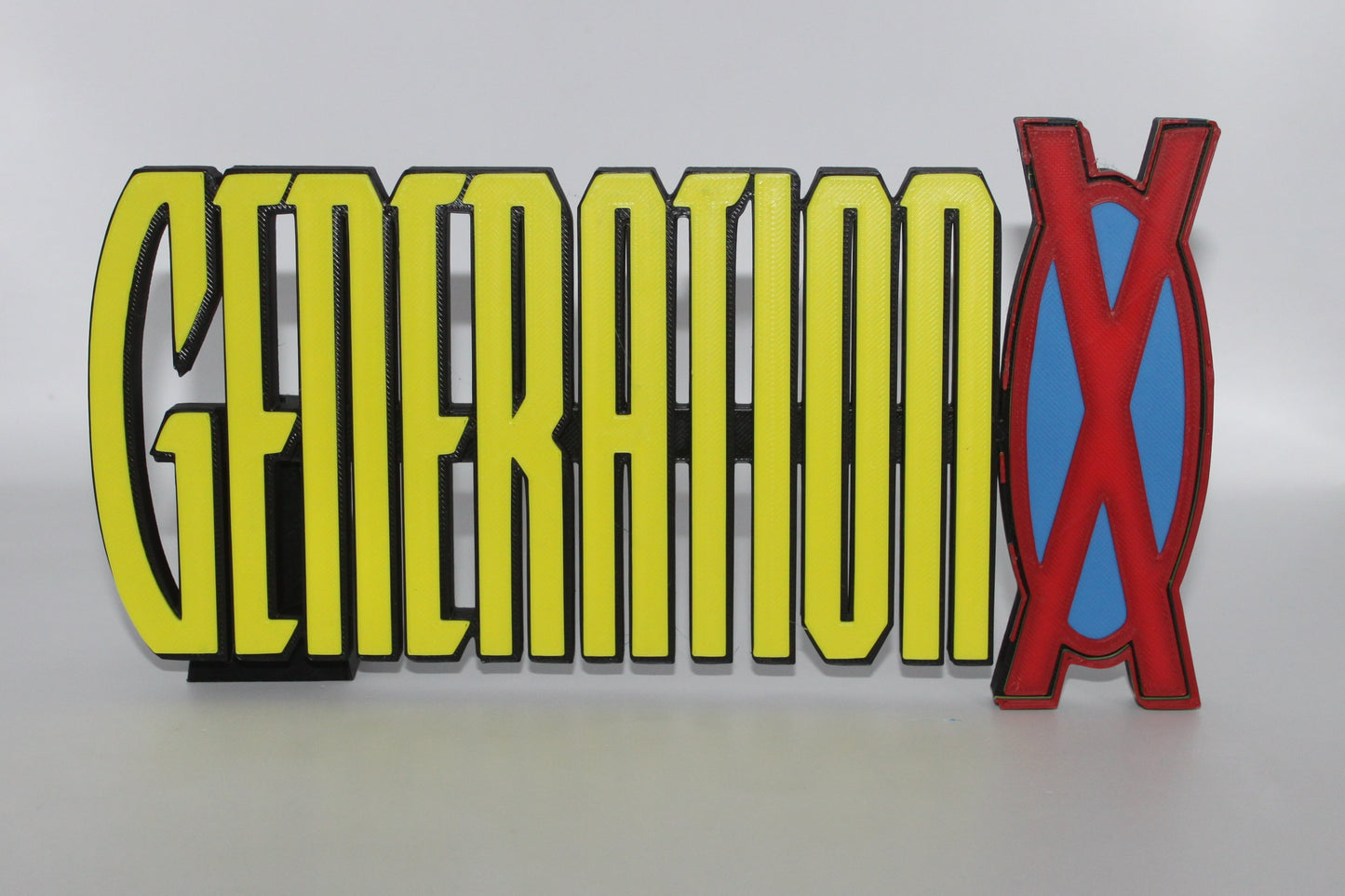 Generation X 3D printed Logo Sign Wall Desk Shelf Art