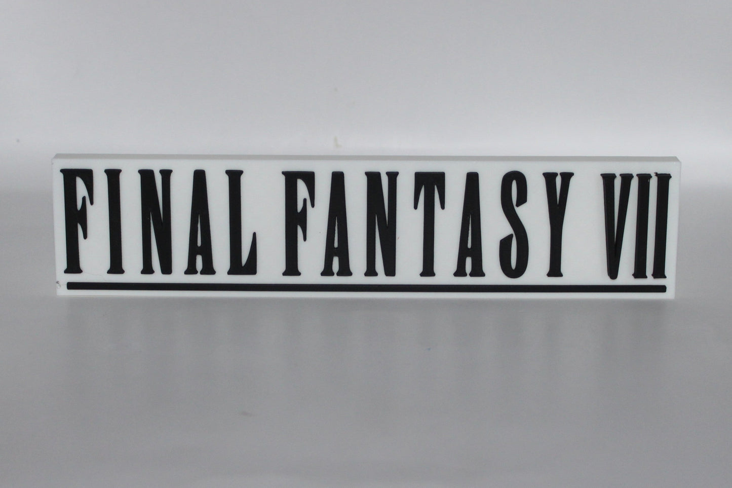 Final Fantasy VII 3D printed Logo Sign Wall Desk Shelf Art