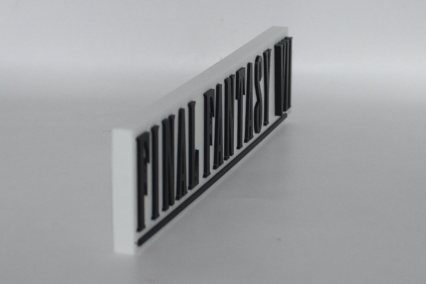 Final Fantasy VII 3D printed Logo Sign Wall Desk Shelf Art