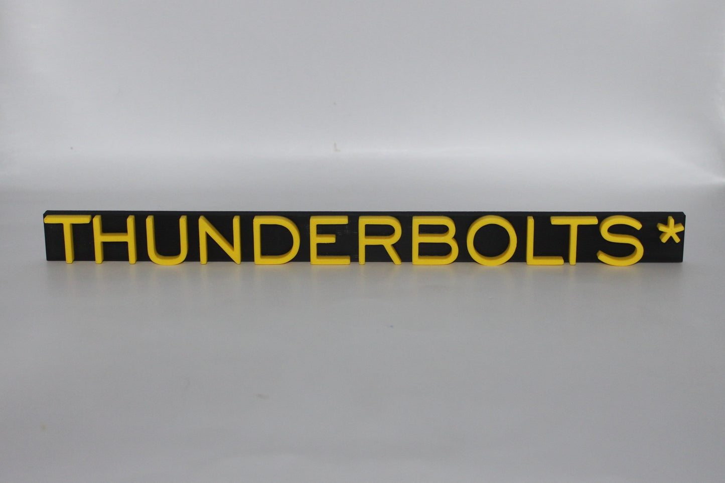Thunderbolts 3D printed Logo Sign Wall Desk Shelf Art