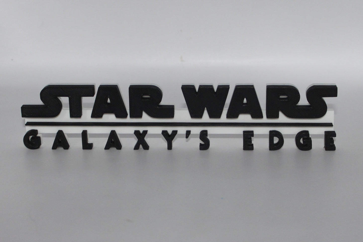 Star Wars Galaxy's Edge 3D printed Logo Sign Wall Desk Shelf Art