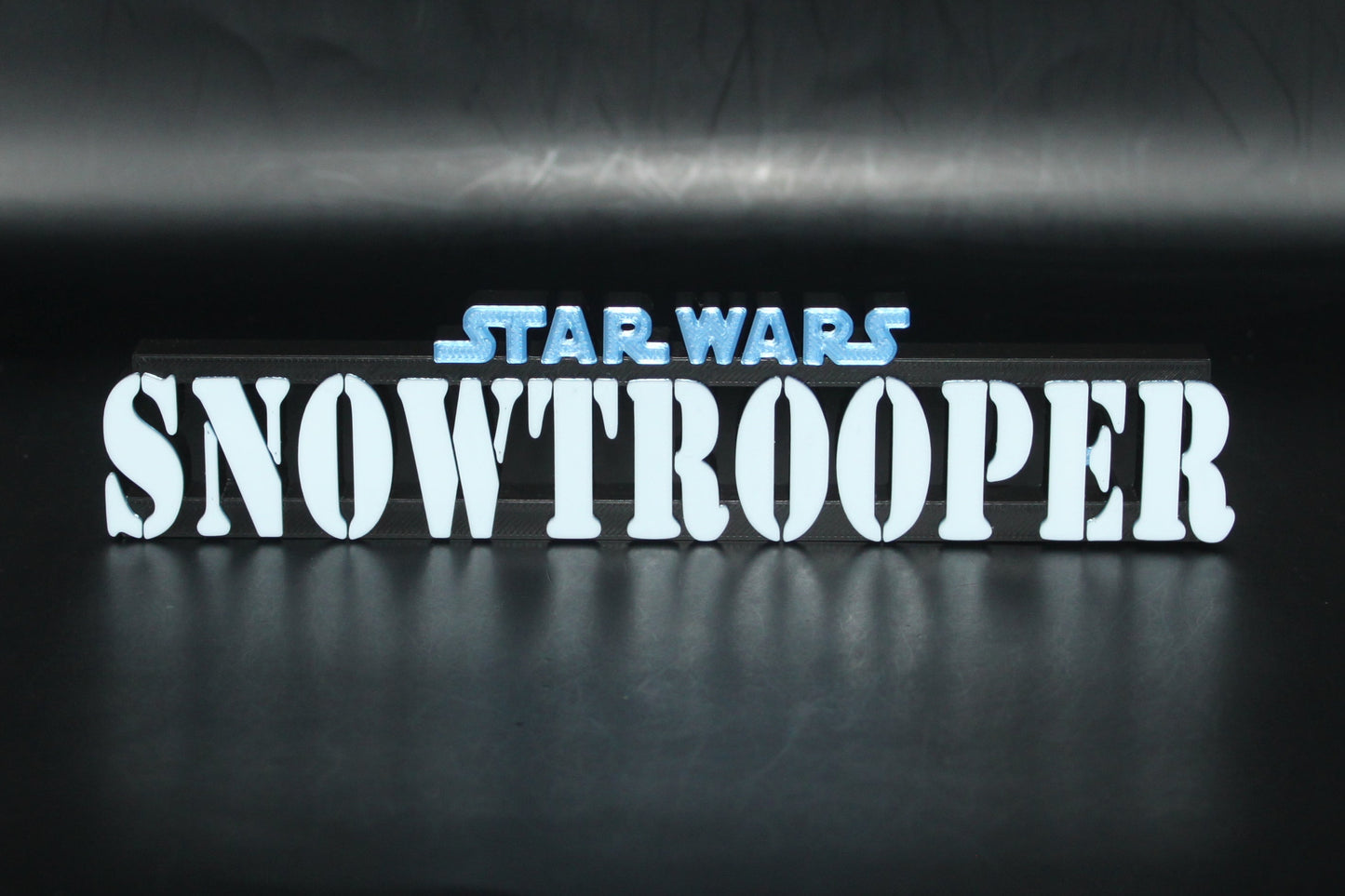 Snow trooper 3D printed Logo Sign Wall Desk Shelf Art