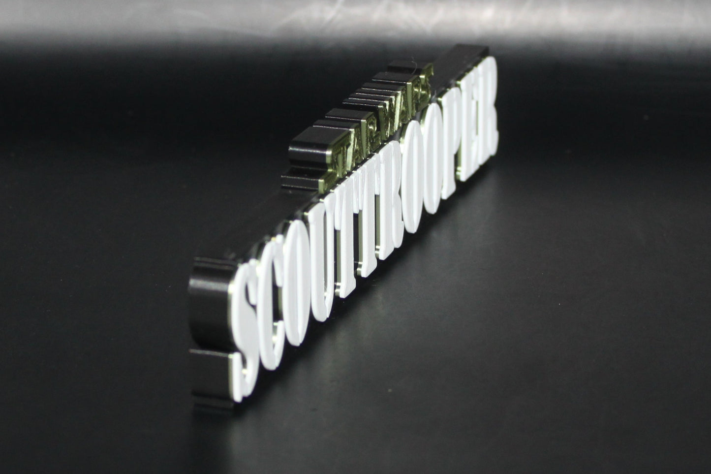 Scout trooper 3D printed Logo Sign Wall Desk Shelf Art