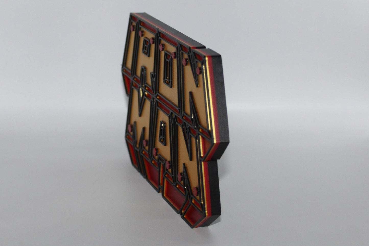 Iron Man 3D printed Logo Sign Wall Desk Shelf Art