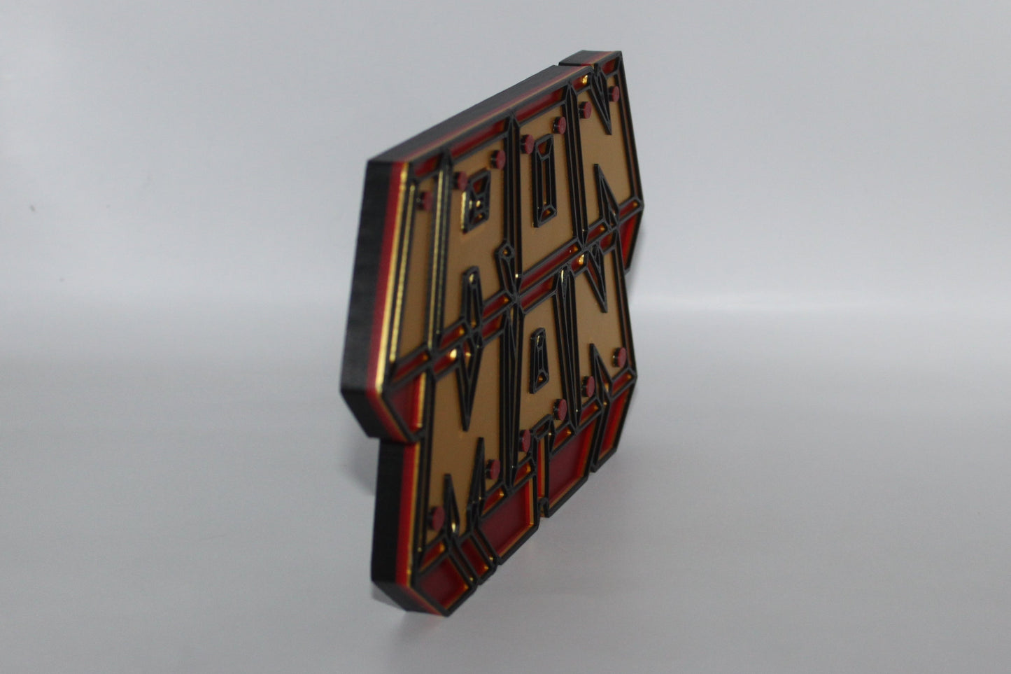 Iron Man 3D printed Logo Sign Wall Desk Shelf Art