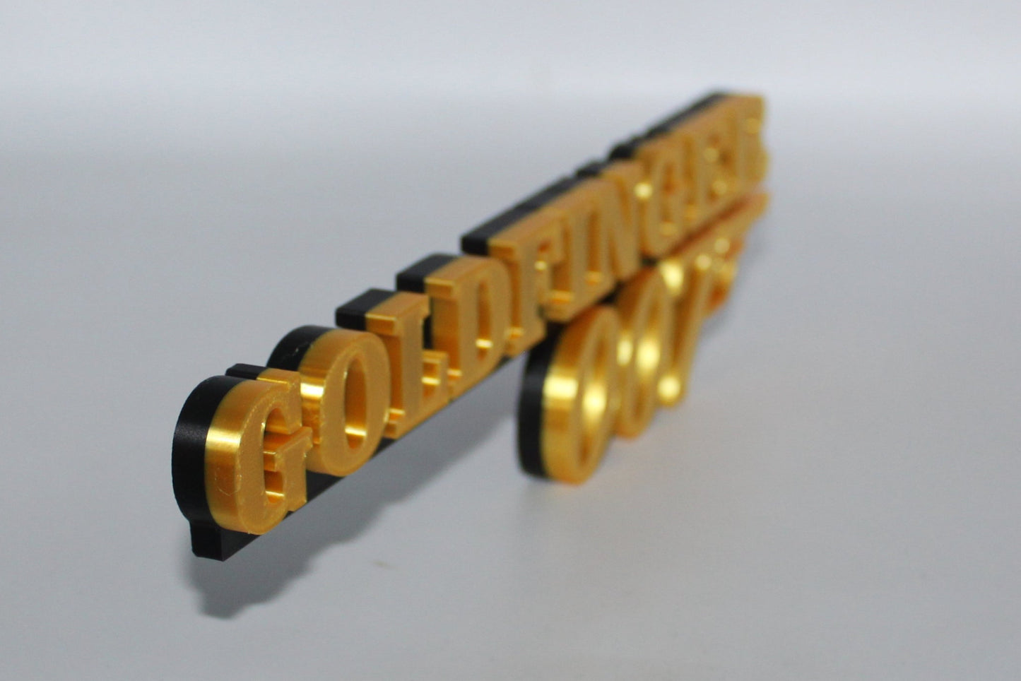 Goldfinger, 007 James Bond 3D printed Logo Sign Wall Desk Shelf Art