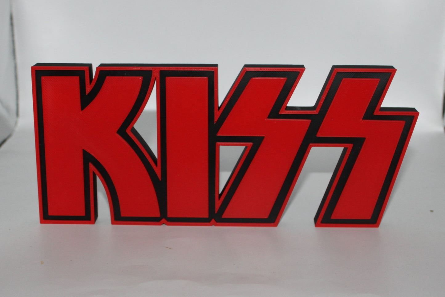 Kiss 3D printed Logo Sign Wall Desk Shelf Art