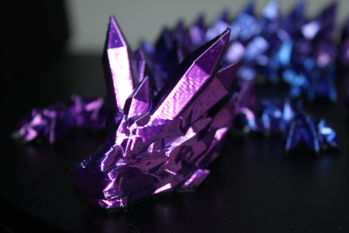 Crystal Dragon 3D printed Logo Sign Wall Desk Shelf Art