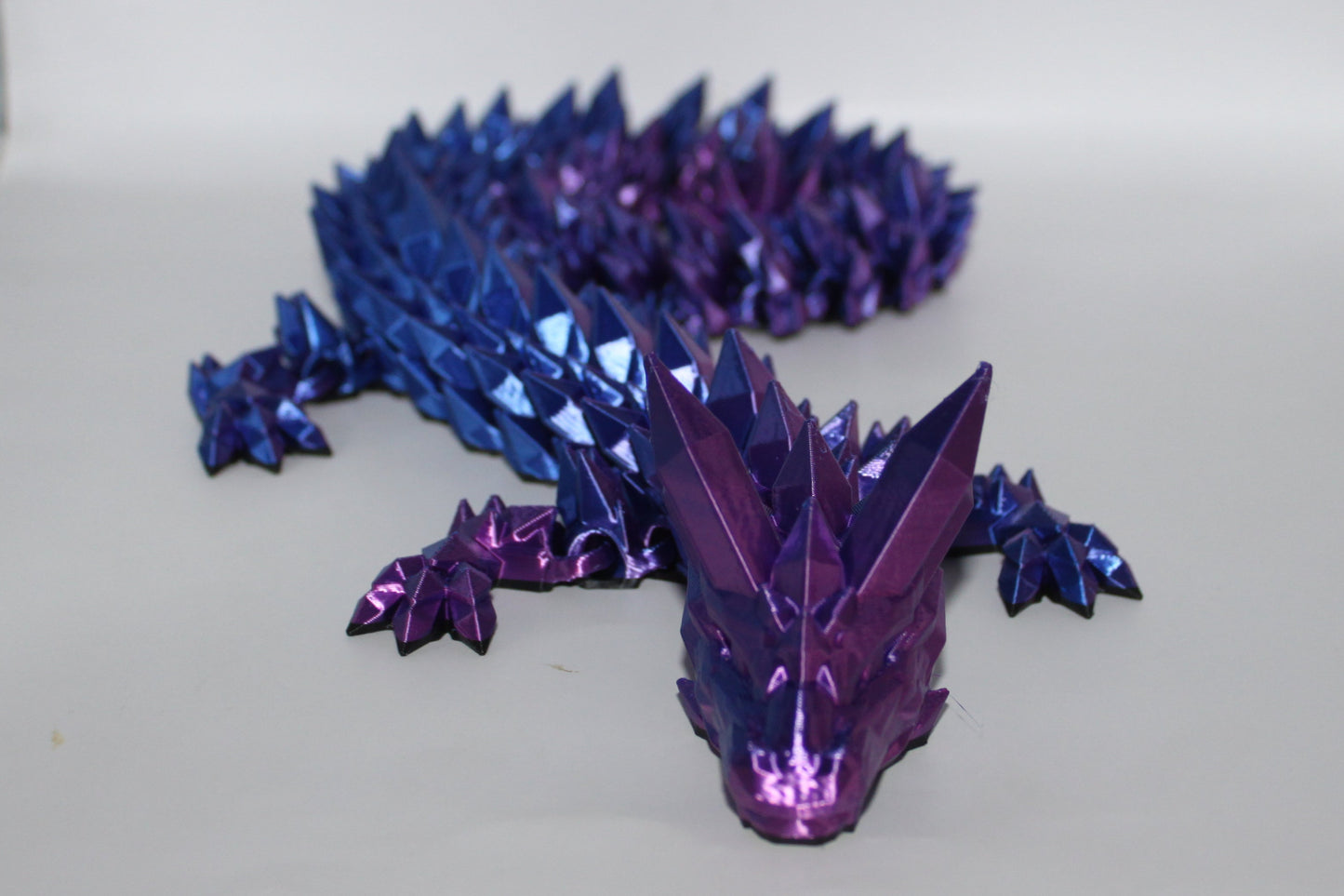Crystal Dragon 3D printed Logo Sign Wall Desk Shelf Art