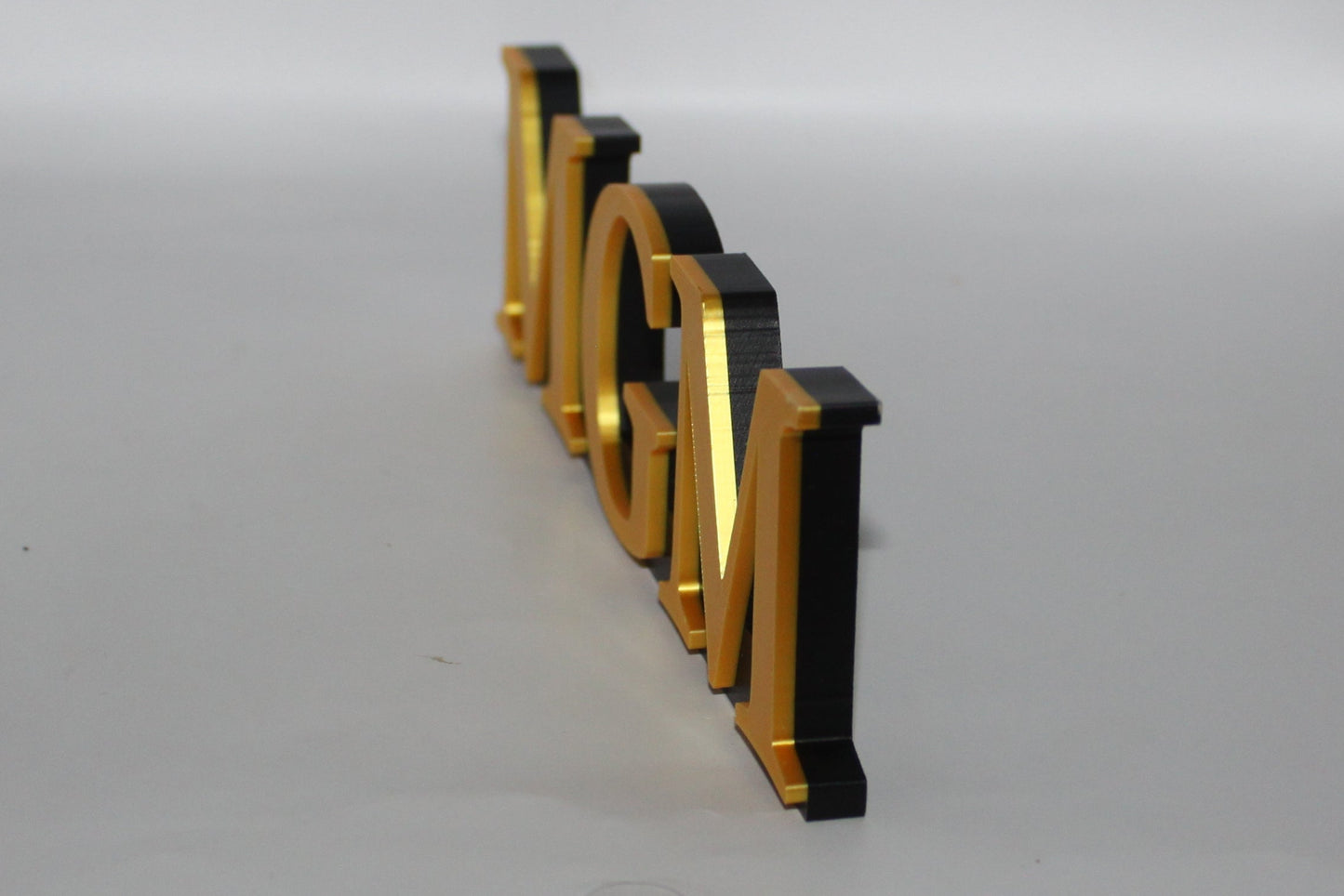 MGM 3D printed Logo Sign Wall Desk Shelf Art