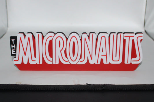 The Micronauts, 3D printed Logo Sign Wall Desk Shelf Art