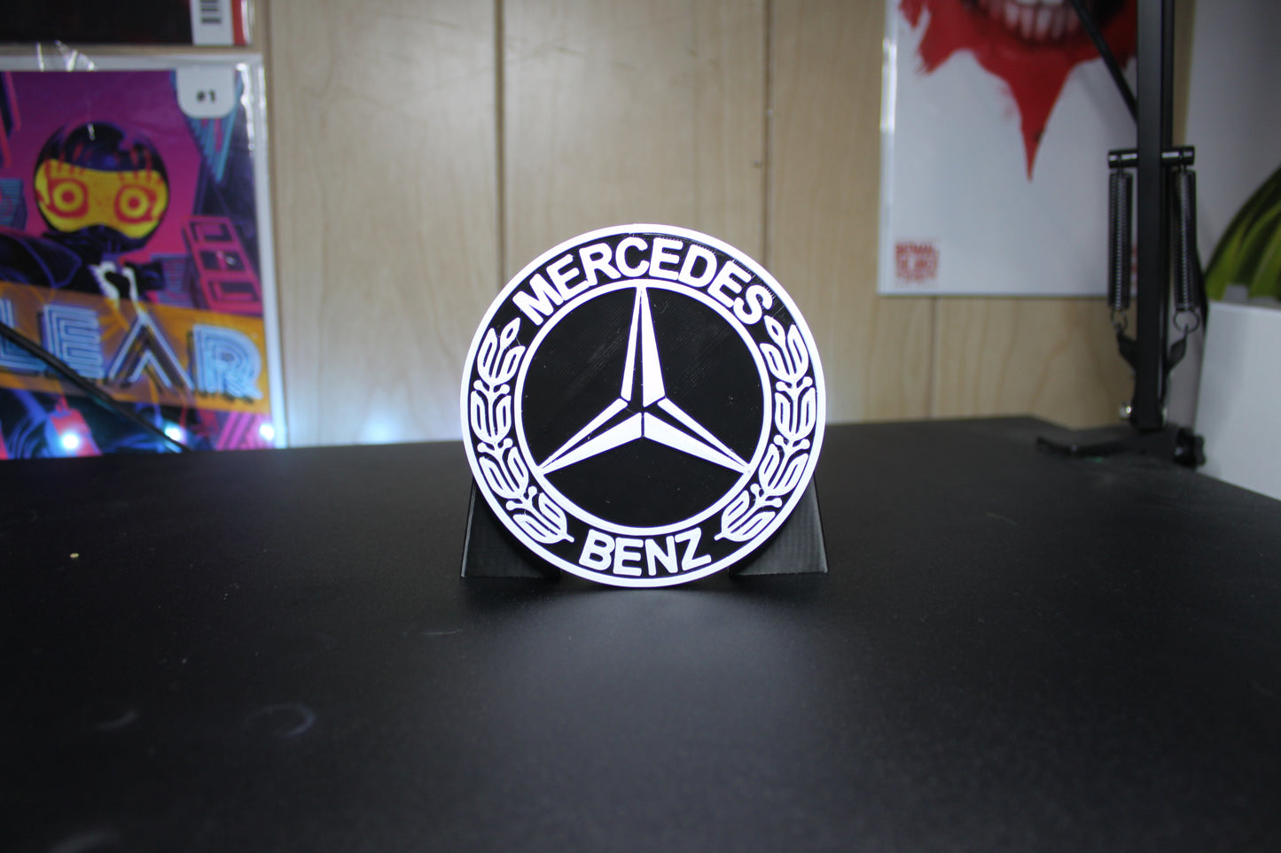 Mercedes 3D printed Logo Sign Wall Desk Shelf Art