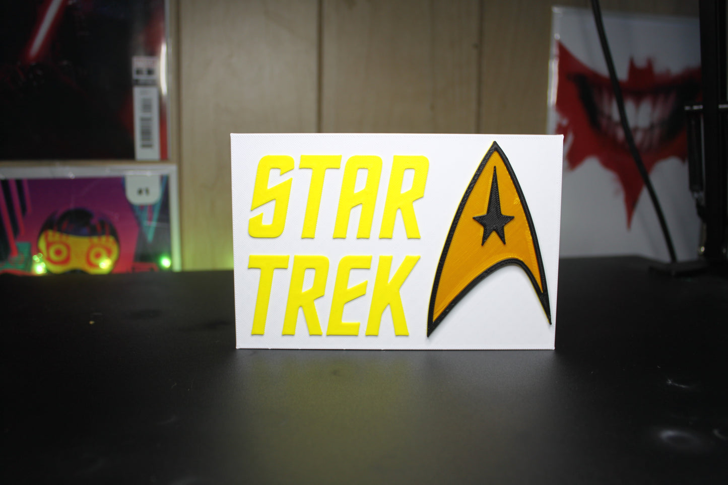 Star Trek 3D printed Logo Sign Wall Desk Shelf Art