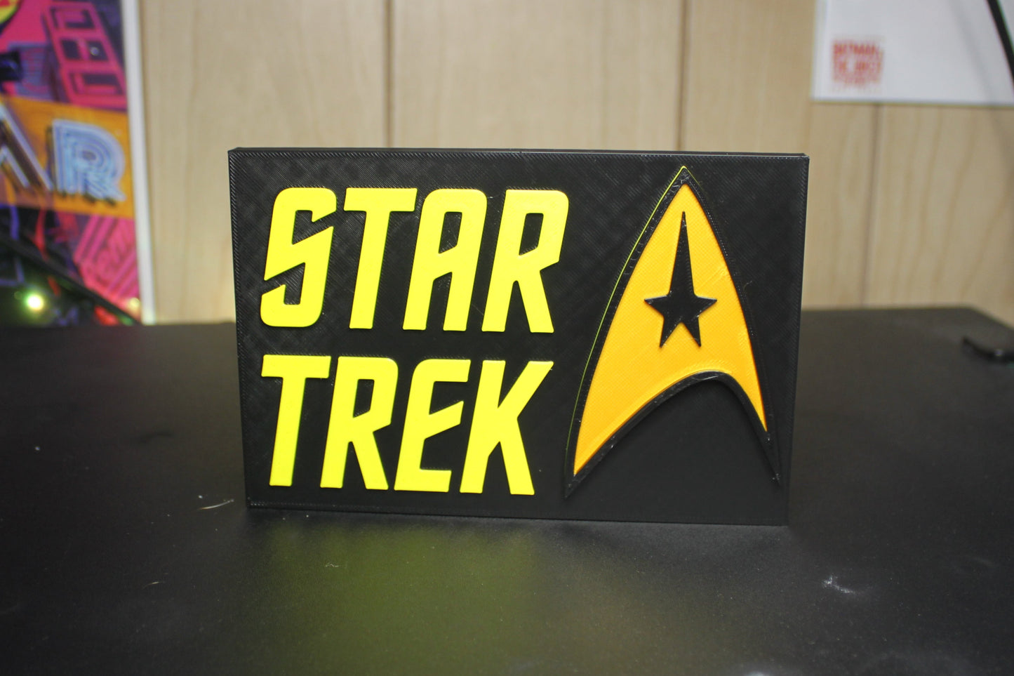 Star Trek 3D printed Logo Sign Wall Desk Shelf Art