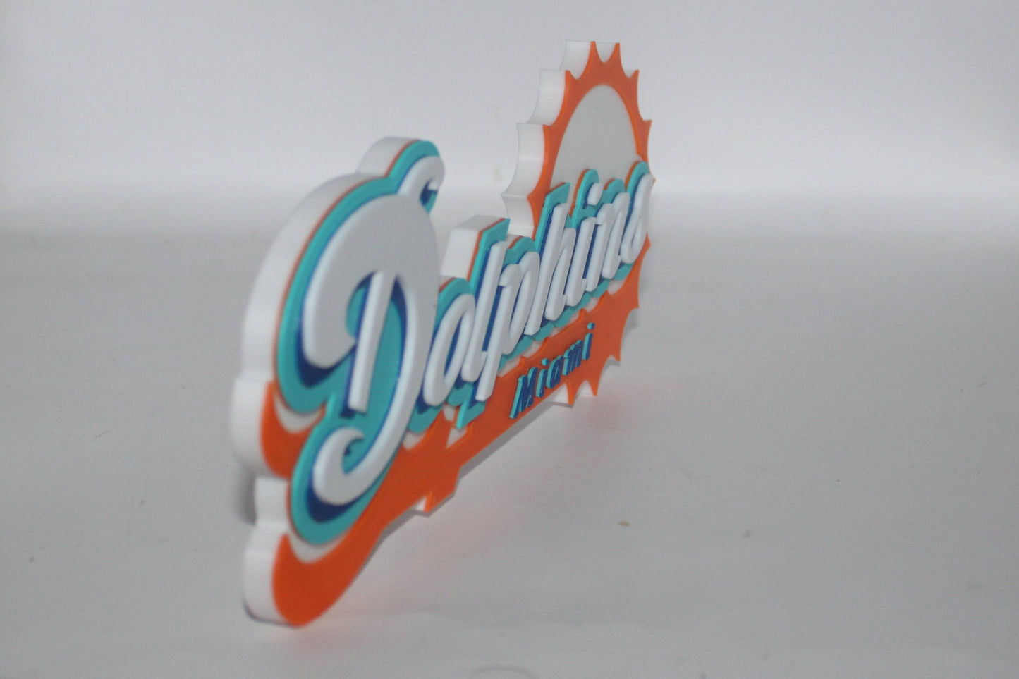 Miami Dolphins 3D printed Logo Sign Wall Desk Shelf Art