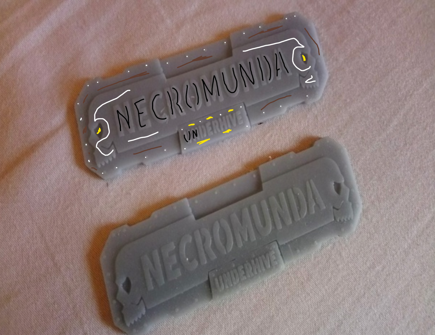 Custom Jumbo 3 part Underhive Necro-Monde Logo