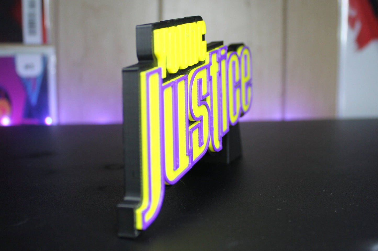 Young Justice 3D printed Comic Logo Art