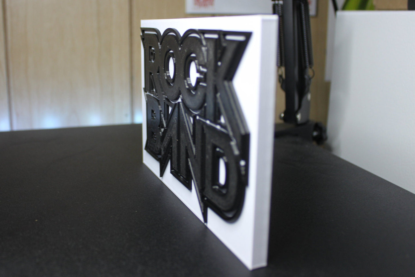 Rock Band 3D printed Logo Sign Wall Desk Shelf Art