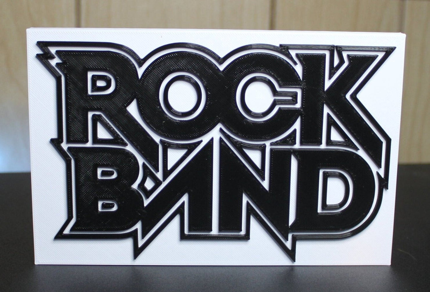 Rock Band 3D printed Logo Sign Wall Desk Shelf Art