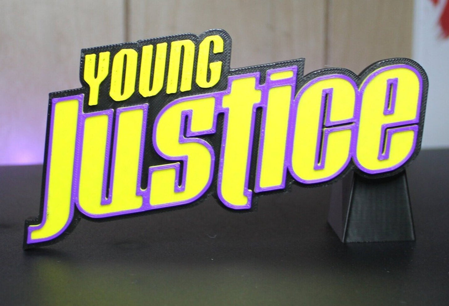 Young Justice 3D printed Comic Logo Art