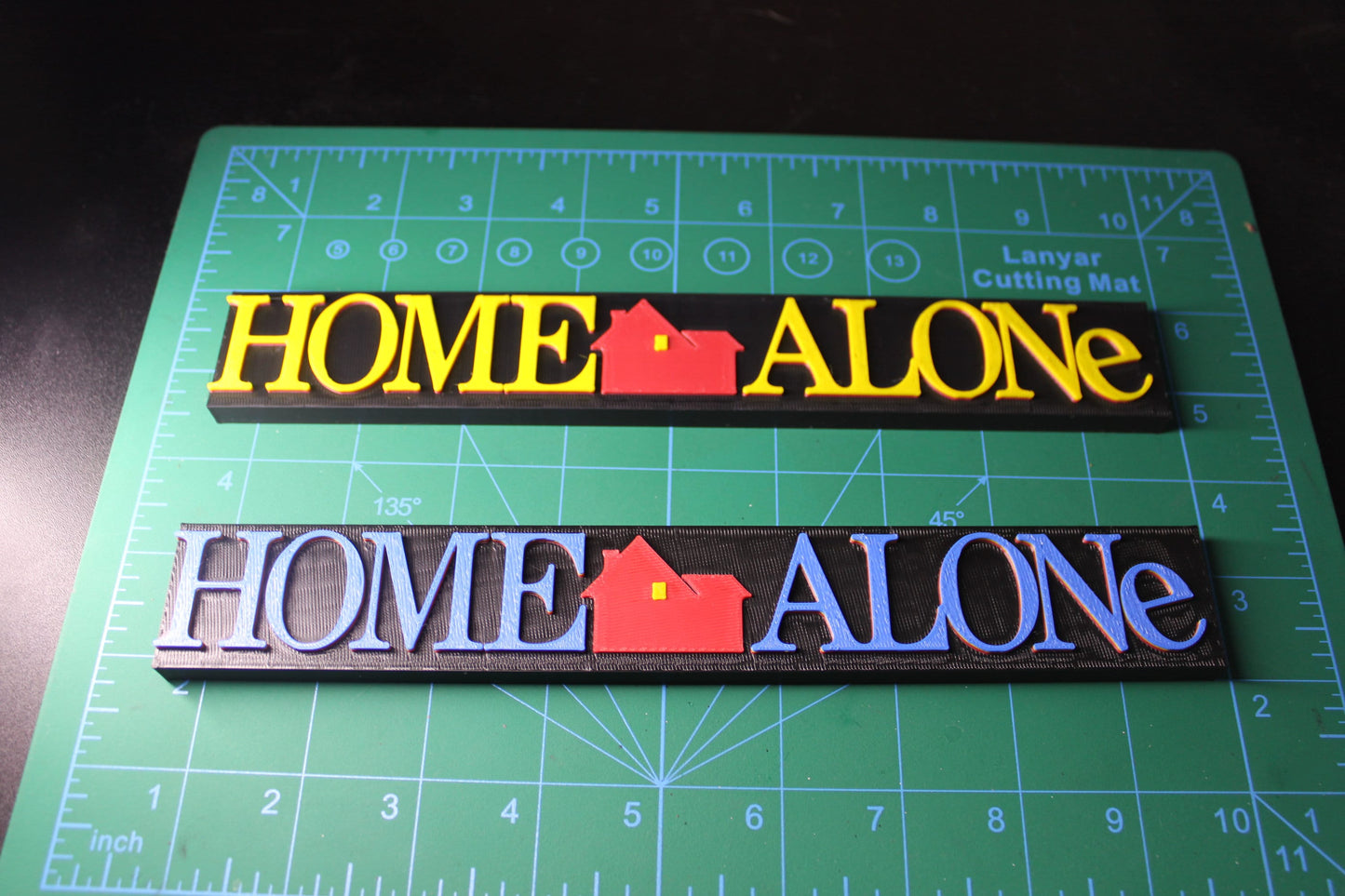 Home Alone 3D printed Logo Sign Wall Desk Shelf Art