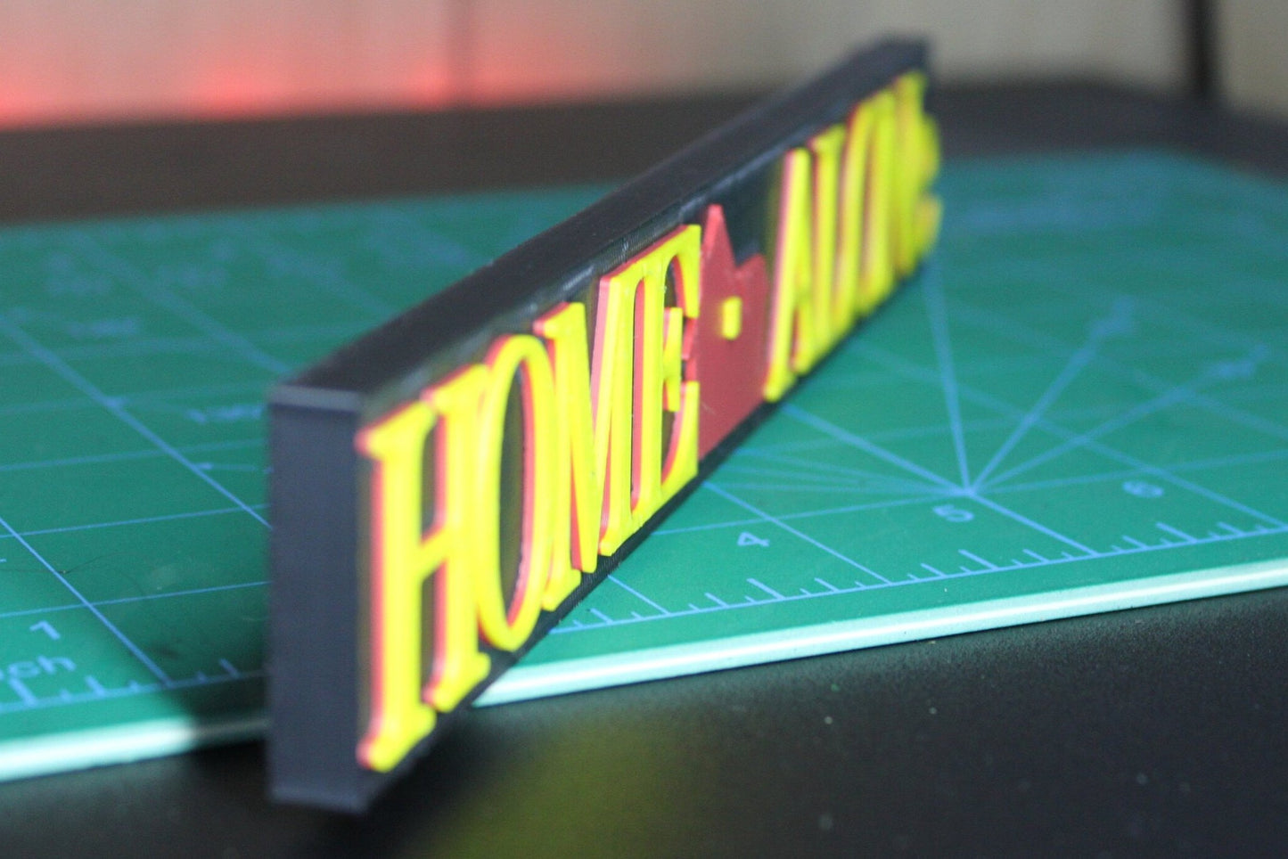 Home Alone 3D printed Logo Sign Wall Desk Shelf Art